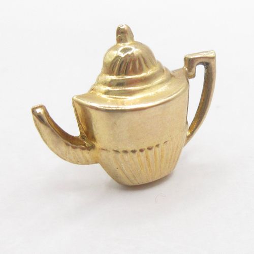 Teapot British Vintage Gold Charm