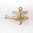 British Vintage Gold Helicopter Charm