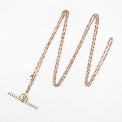Rose Gold Naked Heavy Trace with Antique T Bar Fastening