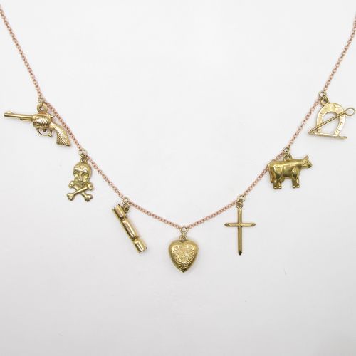 Lucky Seven Vintage Charm Trace Necklace