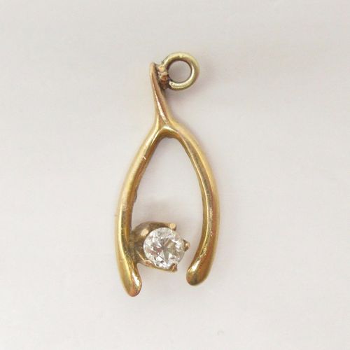 Old cut Diamond Charm with Single Solitaire