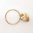 Detailed Heart Charm Yellow Gold Ring