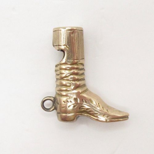 Antique Boot Dog Whistle Charm