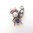 Diamond Sapphire Pearl Ruby Bug Charm