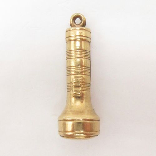 British Vintage Gold Flashlight Torch Charm​