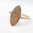 Etched Navette Gold Disc Ring