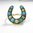 Turquoise Pearl Horseshoe Ring