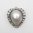 Antique Old Cut Diamond Pearl Heart Charm Pendant