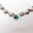 Emerald Paste and Rose Cut Diamond Feature Clasp Line Necklace