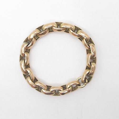 Antique Guard Chain Ring - Elongated Faceted Belcher - Size N
