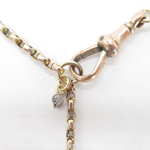 Lucky Seven Pear Shaped Diamond Mixed Link Short Investment Necklace