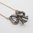 Rose Cut Diamond Bow Rose Gold Necklace