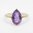 Amethyst Pear Shape Solitaire Ring