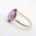 Amethyst Pear Shape Solitaire Ring