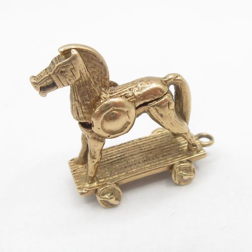 Trojan Horse British Vintage Gold Charm