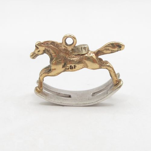Rocking Horse British​ Vintage Gold Charm