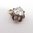 Fancy Detailed Rose Cut Diamond Solitaire Charm