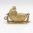 British Vintage Baby Cot Rocking Gold Charm