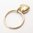 Detailed Heart Charm Yellow Gold Ring