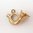 British Vintage Gold French Horn Charm