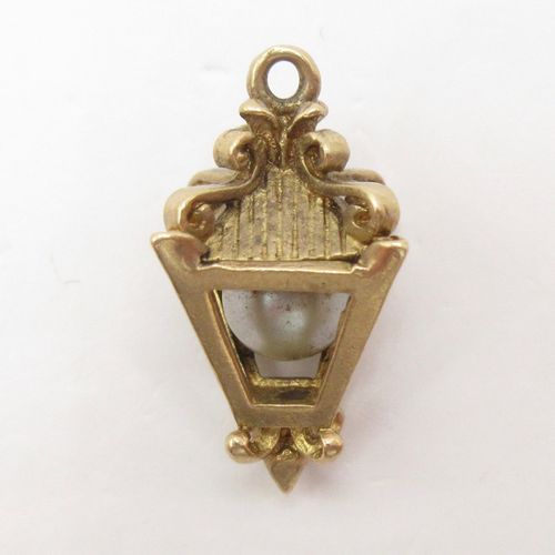 British Vintage Gold Lantern Charm