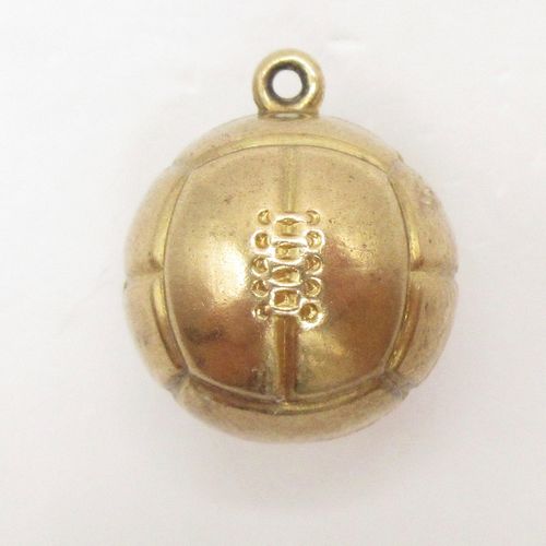 British Vintage Gold Football Charm