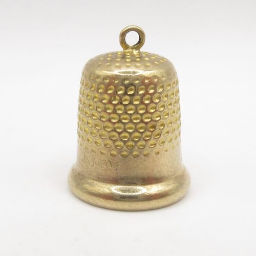 British Vintage Gold Sewing Thimble Charm​