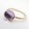 Cabochon Amethyst Oval Yellow Gold Ring