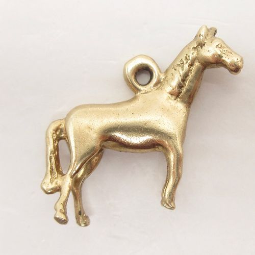 British Vintage Gold Charm Horse Charm