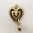 British Vintage Gold You Are Mine Padlocked Heart Charm