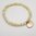 Antique Mother of Pearl Beaded Stretch Bracelet with Engraved Oval Disc Charm