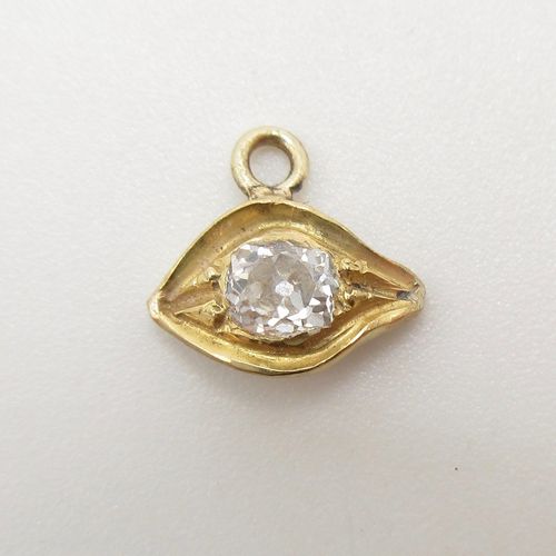 Victorian Old Cut Diamond Evil Eye Charm