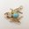 Victorian Old Cut and Rose Cut Diamond Turquoise Insect Bug Charm