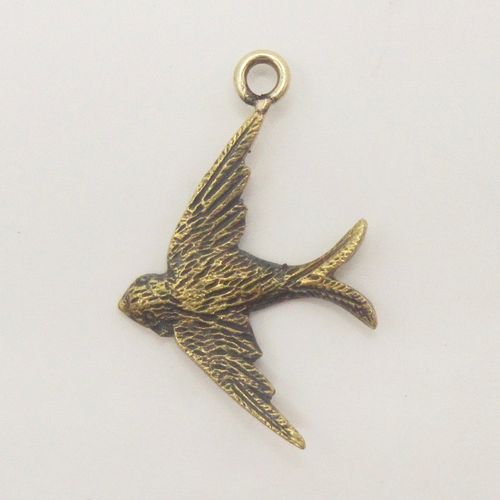 Victorian Swallow Charm
