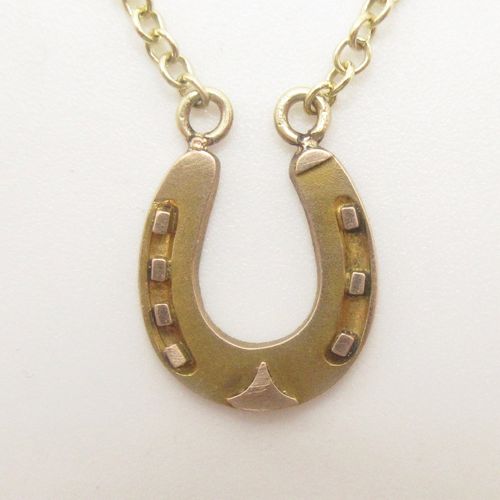 Horseshoe Victorian Brooch Conversion Necklace