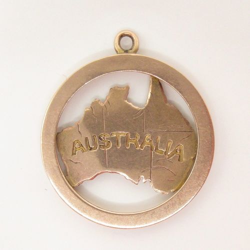 Antique Australia Circle Charm