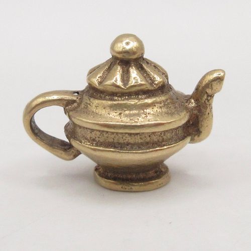Vintage British Gold Solid Teapot Charm