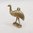 Vintage British Gold Emu Bird Charm