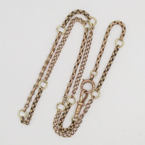 Mixed Link Double Clasp Necklace
