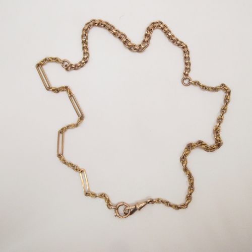 Fancy Mixed Link Double Clasp Feature Investment Necklace
