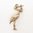 British Vintage Gold Stork Charm