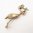 British Vintage Gold Stork Charm