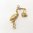 British Vintage Gold Stork with Baby Charm