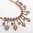 Antique Rose Cut Dia Star Chandelier Necklace with Rubies and Emeralds
