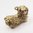 Vintage British Gold Pekingese Dog Large Charm