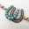 Victorian Rose Cut Diamond and Cabochon Turquoise Double The Luck Horseshoe Bracelet