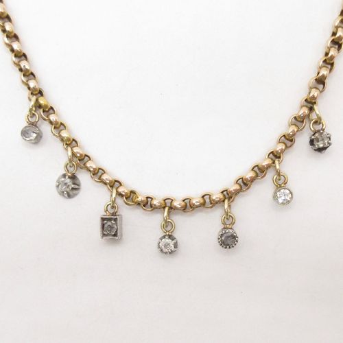 Mixed Collett Diamond Solitaire Necklace