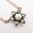 Rose Cut Diamond Pearl Flower Rose Gold Necklace