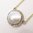 Rose Cut Diamond Mabe Pearl Dome Necklace
