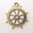 British Vintage Gold Ships Wheel Charm